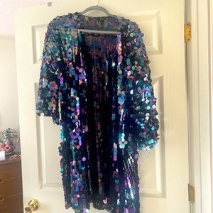 Club exx mermaid sequin kimono